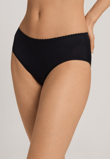 Satin Deluxe Satin Jersey Hi-Cut Briefs | Black 71126-019